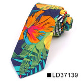Nouvelle cravate florale pour hommes et femmes, cravate fine en coton pour mariage, cravates décontractées pour hommes, costumes classiques, cravates à imprimé floral