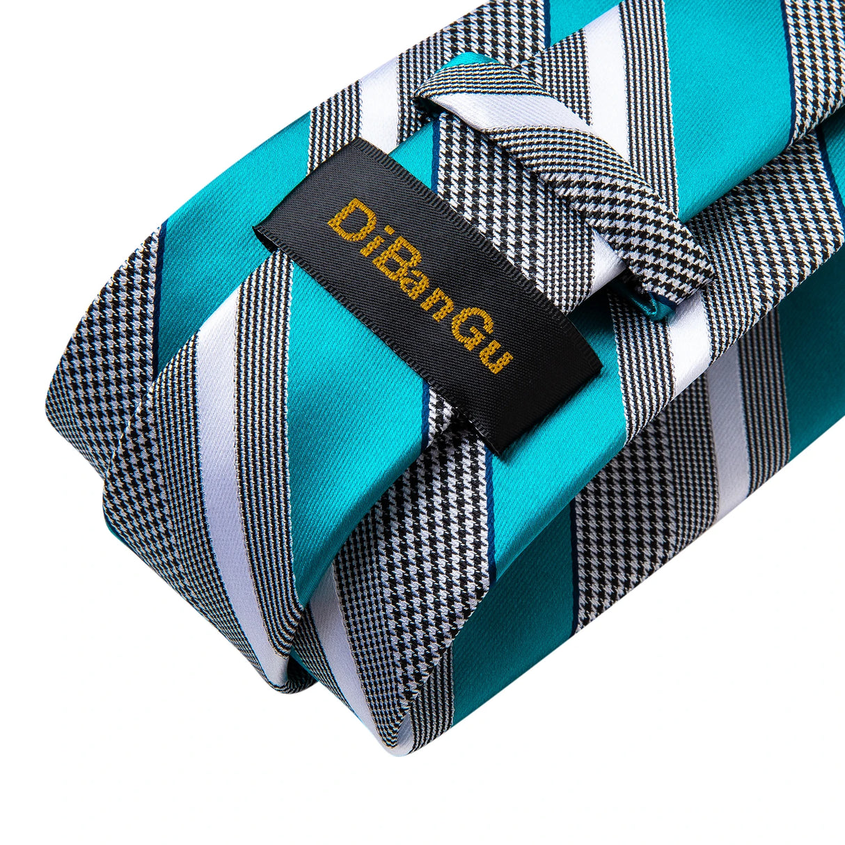 DiBanGu Designer Mens Necktie Striped Floral Paisley Silk Tie Pocket Square Cufflinks Neck Tie Ring Set Suit Wedding Business