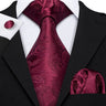 Ensemble élégant de cravates et boutons de manchette en soie à fleurs multiples pour homme, cravate jacquard à fleurs pour mariage, entreprise, fête, événement, Barry.Wang