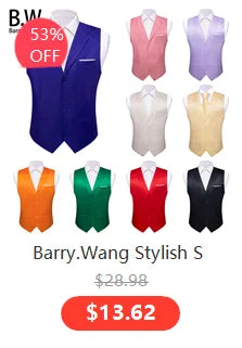 Barry.Wang Nouveauté Soie Hommes Cravate Mouchoir Boutons de Manchette Ensemble Jacquard Animal Dinosaure Chauve-Souris Gravat Cravate Pour Homme Mariage Affaires