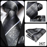 Hi-Tie Cravate de mariage en soie pour homme, motif cachemire, couleur unie, rose, corail, design tendance, qualité, mouchoir, bouton de manchette, fête d'affaires