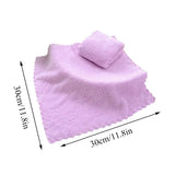 Coral Velvet Face Towel Microfiber Absorbent High-density Square Hand Towel Cleaning Wipes Quick Dry Clean Handkerchief Supplies