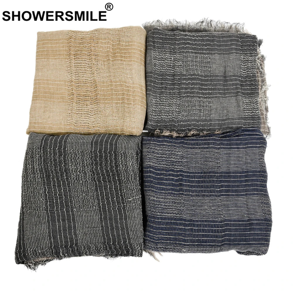 SHOWERSMILE Schal Herren Herbst Winter Britischer Stil Herrenschals Patchwork Khaki Schwarz Grau Navy Männlicher Schal 180cm * 110cm
