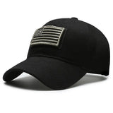 Casquette de baseball brodée avec motif camouflage du drapeau américain pour homme