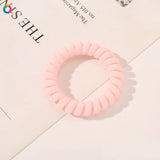 High Elasticity Telephone Coil Hairbands Women Spiral Hair Ties Girls Hair Rings Rope Solid Color Hair Accessories Gum Scrunchy