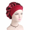 High Elastic Satin Solid Sleeping Hat 1Pcs Hair Care Bonnet Nightcap Multi-color Reusable Women Home Sleeping Cap Accessories