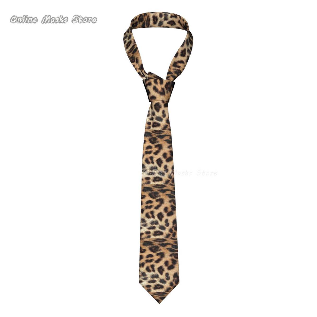 Cravates léopard pour hommes, soie et polyester, étroites, 8 cm, motif tigre, pour costumes, accessoires, fête de mariage, cosplay