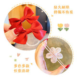 Lot de 10 élastiques à cheveux en forme de nœud floral pour filles et enfants, jolis élastiques colorés à faire soi-même, accessoires pour cheveux