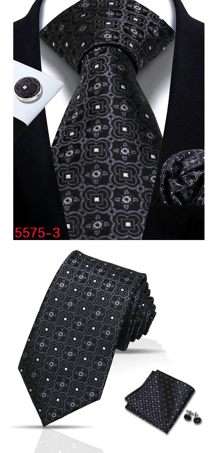 Cravate homme Paisley Jacquard tissé 8 cm formelle affaires mariage cravate poche carré ensemble costume cravate haute qualité fait main Gravata