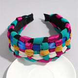 4.5-5CM Stunning Wide Women Headpiece Satin Cloth Braided Headbands for Woman Ladies Daily Shopping Party Head Hoop Accessories