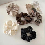 1 chouchou en satin de soie pour femme, accessoire pour cheveux coréens, élastique pour queue de cheval