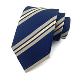Cravate pour homme 8 cm, motif rayé, jacquard tissé, cravate Ascot, pour homme, pour fête de mariage