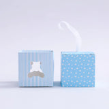 10 Stück Cartoon-Bären-Süßigkeitenbox mit Bändern für Baby-Mädchen-Jungen-Geschlechts-Enthüllungsparty-Babyparty-Party-Gastgeschenkboxen