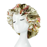 Bonnet de nuit double épaisseur en satin soyeux pour femme, grand bonnet réversible doublé de satin, couvre-chef pour la nuit, accessoires pour cheveux