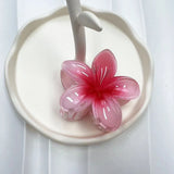 Gradient Flower Hair Clip Beach Hairpins Flower Claw Clips Hawaiian Style Headwear Summer Flower Hairpins Girls Hair Accessories
