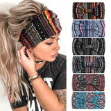 Boho Headbands For Women Fashion Stretch Wide Hair Bands Knoted Turban Yoga Sweatband Elastic Head Bands Stylish Wrap Headbands