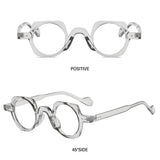 Round Square Frame Blue Light Blocking Glasses Japanese Style Unisex Non-Prescription Glasses Eyeglasses Frame