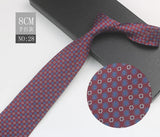 Cravate à fleurs en grille, tissée en gros, 8 cm, accessoires de mariage, bleu, homme, pois, cachemire, convient aux groupes, fêtes, bureau