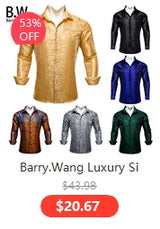 Barry.Wang Nouveauté Soie Hommes Cravate Mouchoir Boutons de Manchette Ensemble Jacquard Animal Dinosaure Chauve-Souris Gravat Cravate Pour Homme Mariage Affaires