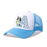 Casquette de baseball Blueyi Bingo pour enfants, motif dessin animé AZ, imprimé lettres, chapeau de soleil, casquettes d'été décontractées, casquettes Kawaii à visière réglable, cadeau pour enfants