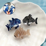 Muweordy Blue Whale Hair Claw Acetate Hair Clips For Women Popular Hair Catches Animal Hair Clip Cute Sea Creature Claw Clips
