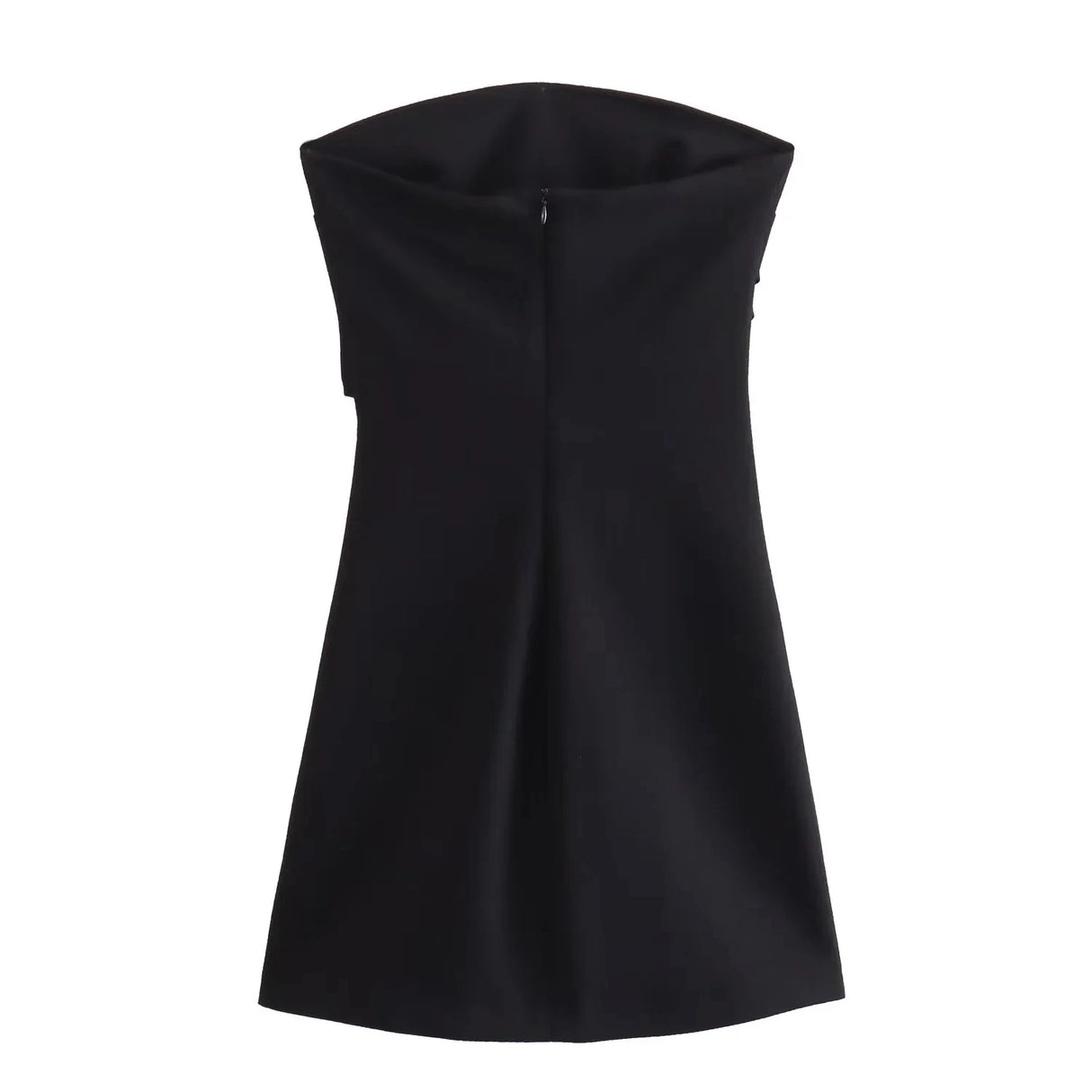 TRAF Dress Women Off Shoulder Corset Short Dresses Ruched Backless Blue Black White Dress Woman Sexy Bodycon Party Dresses