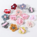 14Pcs/Set Children Cute Fabric Flower Hair Clip Hair Accessories Sweet Girl Hairpins Baby Headdress Barrettes Kids Headwear