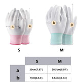 2 pares de guantes de acolchado para máquina de acolchado de movimiento libre, guantes de acolchado de nailon ligeros para coser y tejer.