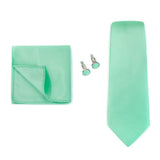 Necktie Fashion Brand Handmade Solid Necktie Handkerchief Cufflinks Set For Men Ties Suit Shirts Wedding Accessories Man Gifts