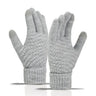 Winter Touch Screen Knitted Warm Glove Outdoor Anti Slip Cycling Driving Cold Proof Five Finger Glove Fashion Solid Glove Unisex