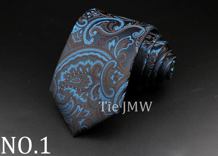 Cravate rayée pour homme, motif cachemire floral, marron et gris, idéale pour les loisirs, les affaires, le quotidien, les mariages, les fêtes, les accessoires, cadeau