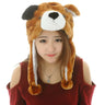 Ear Protection Cartoon Plush Moving Hat Animal Neck Warmer Movable Ears Airbag Cap Animal Earflap Hat Cosplay Party