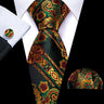 Ensemble élégant de cravates et boutons de manchette en soie à fleurs multiples pour homme, cravate jacquard à fleurs pour mariage, entreprise, fête, événement, Barry.Wang