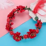 Headband Fashion Headdress New Hair Hoop Bride Wedding Floral Tiara Headband Women Headwear Flower Crowns Headband Rose Flower
