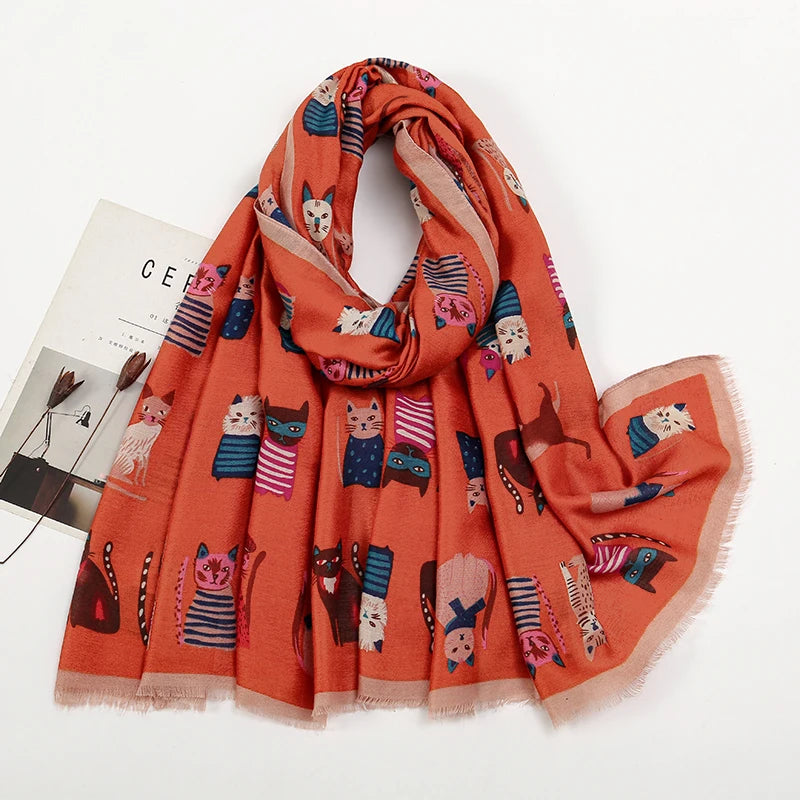 Fashion Printed Leopard Scarf Female Spring Muslim Women Hijab Scarves Tassel Large Size Headband Handkerchief Women's Bandana