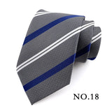 Cravate pour homme 8 cm, motif rayé, jacquard tissé, cravate Ascot, pour homme, pour fête de mariage