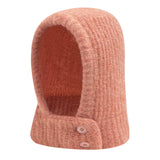 Cagoule de couleur unie pour femme, chapeau haut de forme, chaud, tendance, sans bords, écharpe, pull, livraison gratuite