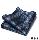 Vangise Brand Newest style  Silk Hanky Man Floral Gray Fit Business lover's day Pocket Square Handkerchiefs