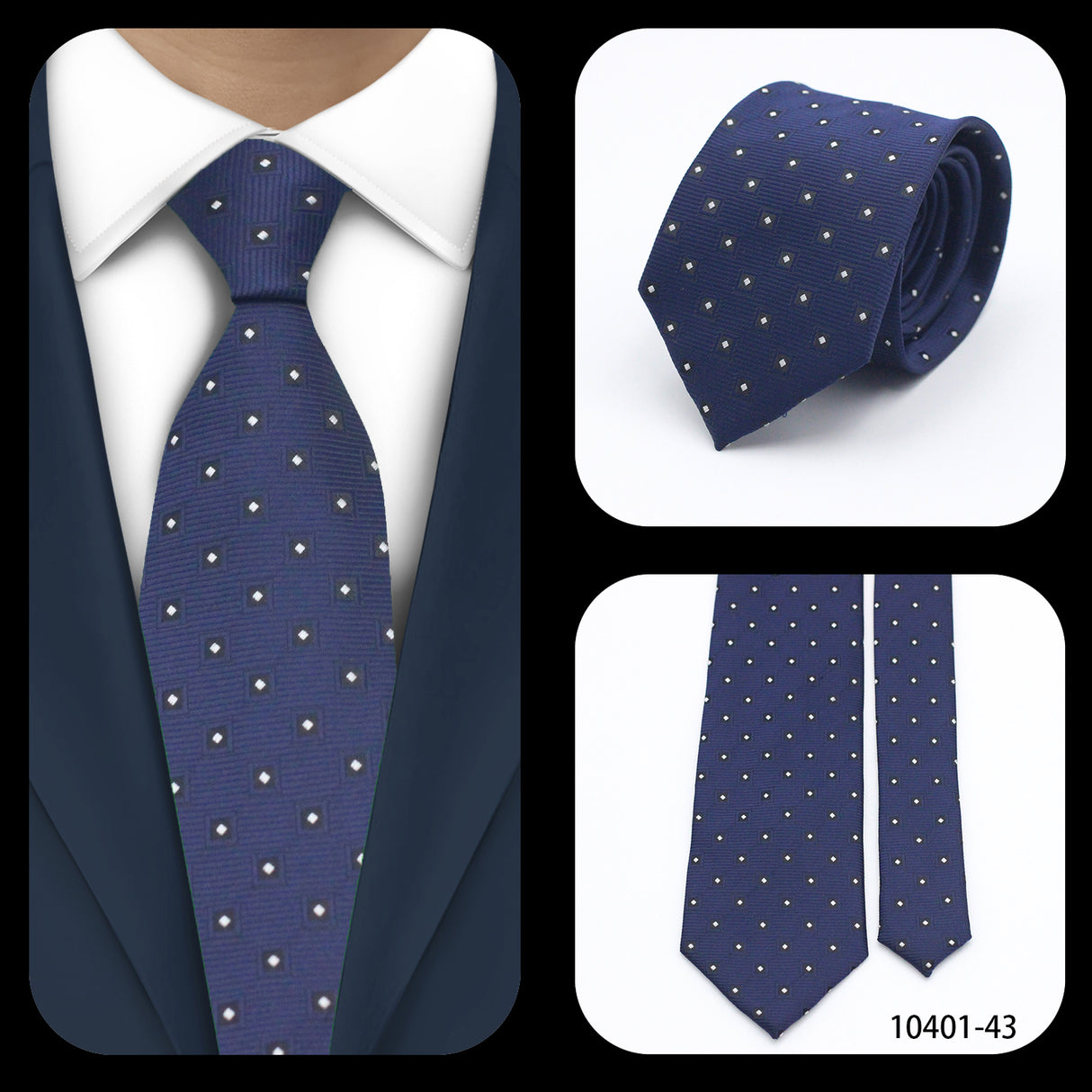 Cravates élégantes à pois pour hommes LYL 7 cm, cravate de luxe avec imprimé géométrique, cadeau pour invités, accessoires de festival pour gentleman