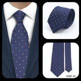 Cravates élégantes à pois pour hommes LYL 7 cm, cravate de luxe avec imprimé géométrique, cadeau pour invités, accessoires de festival pour gentleman
