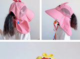 Kid Hat Summer Cap Sun Kindergarten Children UV Protection Baby Boys Girls Sun Caps Going Out Beach  Large Brim Fisherman  M9
