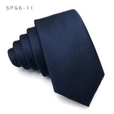 Cravate de luxe fine et étroite pour homme, 6 cm, noire, unie, à pois, rayée, en jacquard, idéale pour les soirées d'affaires
