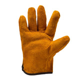 Labor Protection Cowhide Gloves Double-layer Yellow Safety Welding Wear-resistant Gloves Personal Protective Equipment