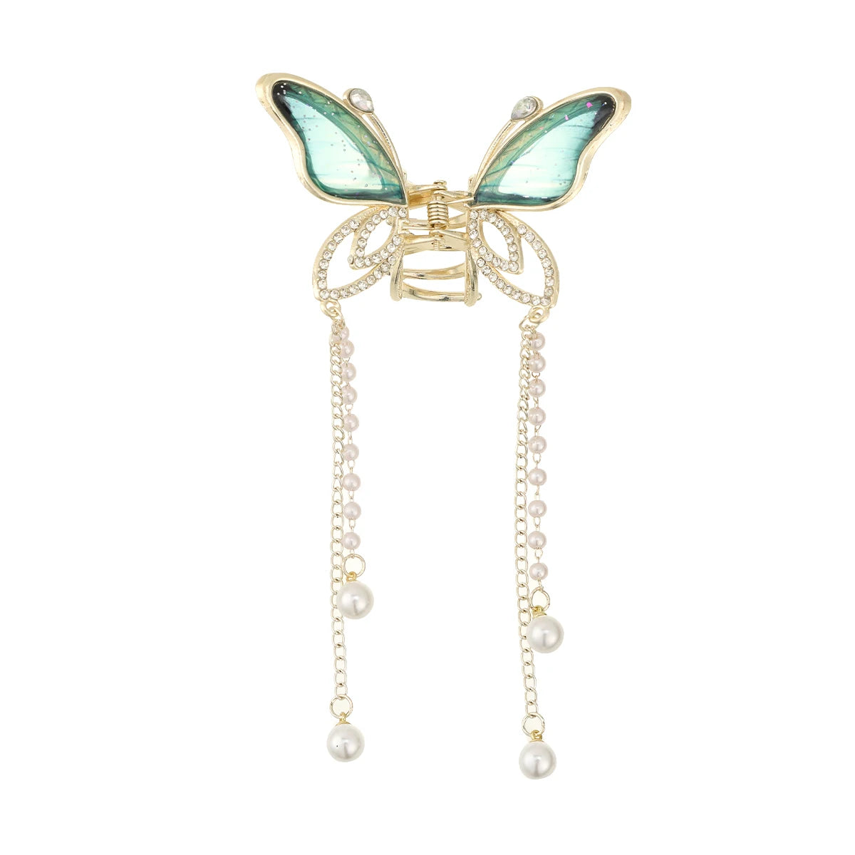 AWAYTR Shark Crab Clips Girls Hairpin Hair Accessories Korean Women Simple Hair Claw Clip Butterfly Pearl Tassel Hair Clip