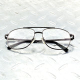 Titanium Alloy Double Bridge Grey Pilot Men Optical Glasses Frame Eyeglasses Eyeframe Eyewear