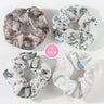 3/4Pcs Sweet Printed Elastics Hair Bands Women Girls Simple Scrunchies Korean Pink Mesh Hair Ties Ponytail Hair Accessories