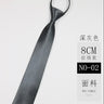 Cravate classique noire 8 cm, imitation soie, unie, pour homme, fermeture éclair, bleu et rouge, étroite, 5 cm, cadeau
