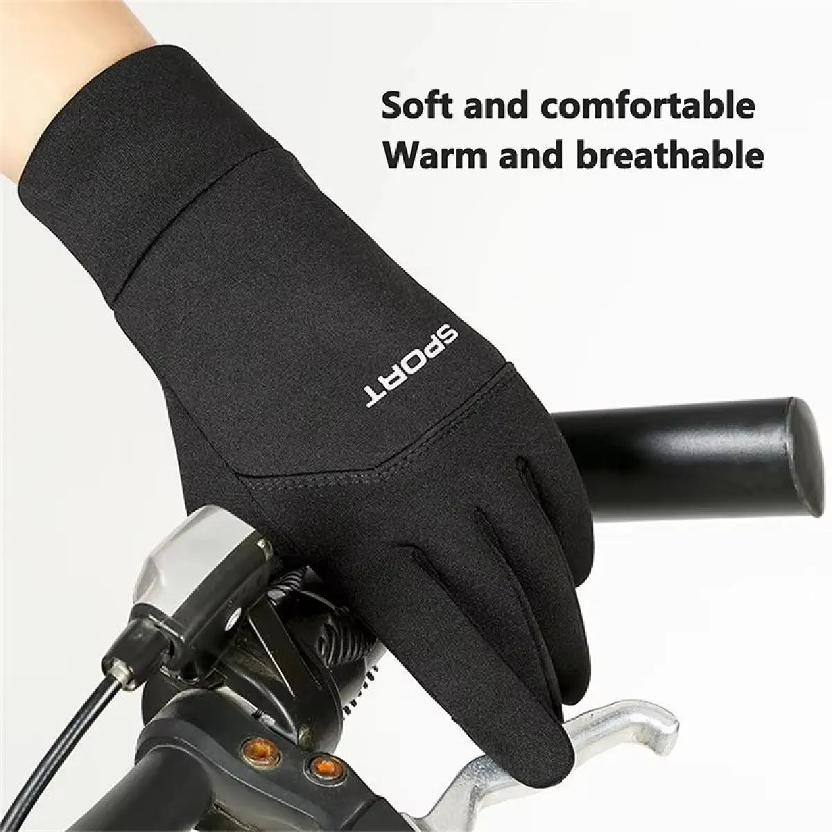 Gants d'extérieur coupe-vent et imperméables pour écran tactile, pouce et index, gants chauds pour la course à pied et le cyclisme