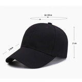 Casquette de baseball noire pour homme et femme, ajustable, en coton, style décontracté, pour l'été
