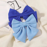 2pcs/set 4.5" Cheer Bow Hair Clip for Kids Lovely Grosgrain Ribbon Hairgripes Girls Delicate Bowknot HairPins Baby Headwear Set